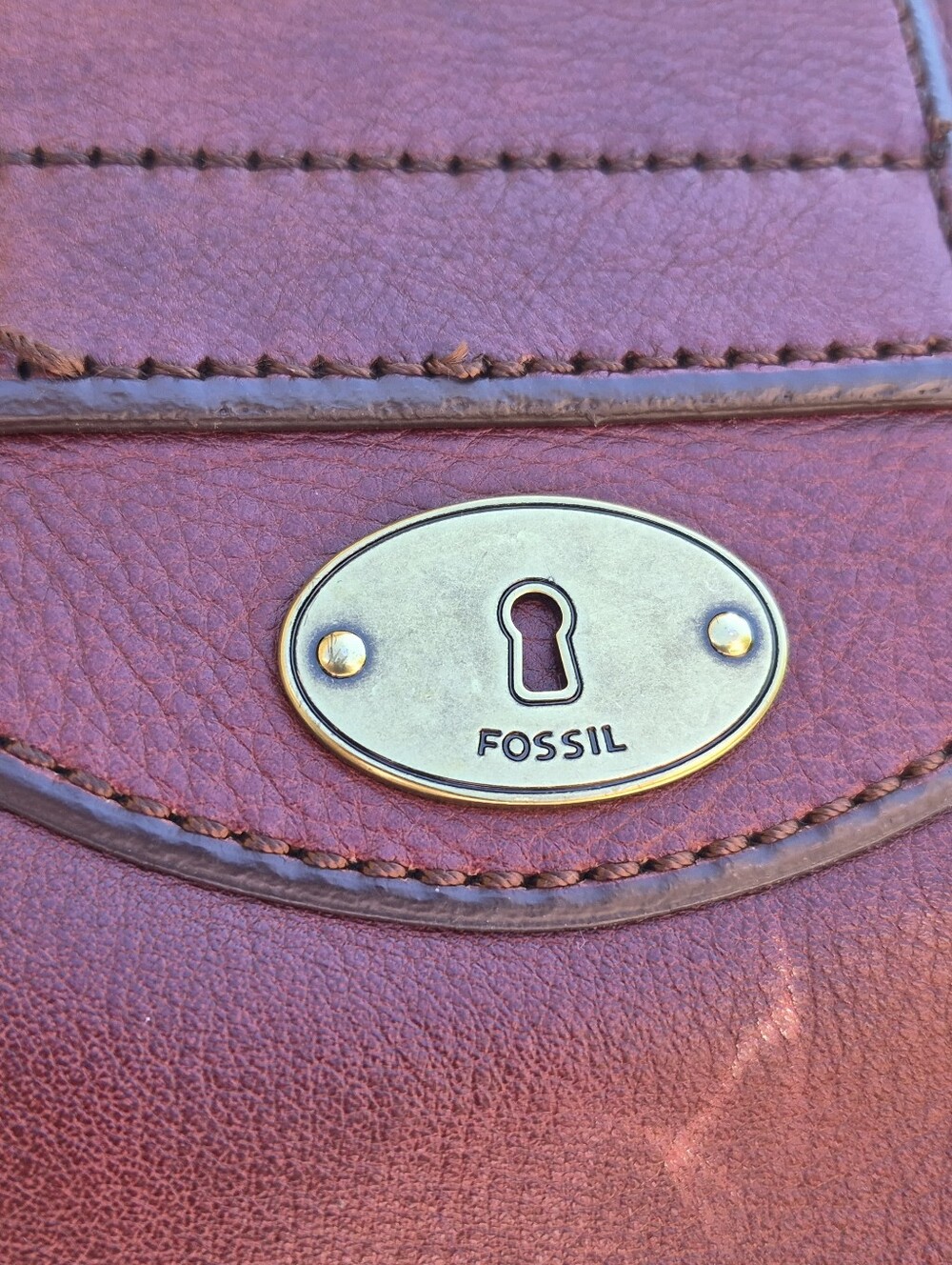 Fossil Two-Tone Leather Revival Weekender Satchel - Picture 10 of 15